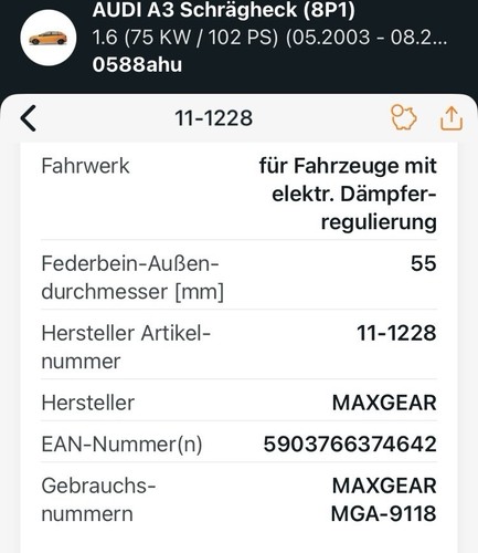 Mag 9118 maxgear neu - maxgear, audi